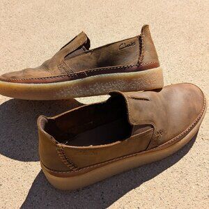 Clarks Men's Oakpark Step Loafer : brown/gum soles, size 10 (used)